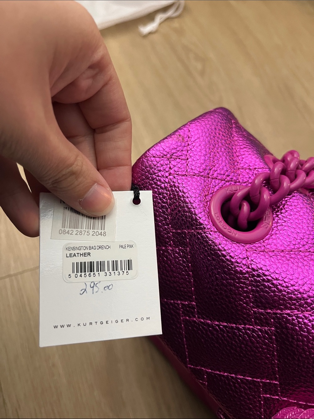 Kurt Geiger Kensington Bag Drench Pale Pink - Picture 10 of 15
